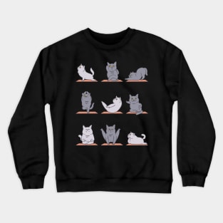 British Shorthair Cat Yoga Crewneck Sweatshirt